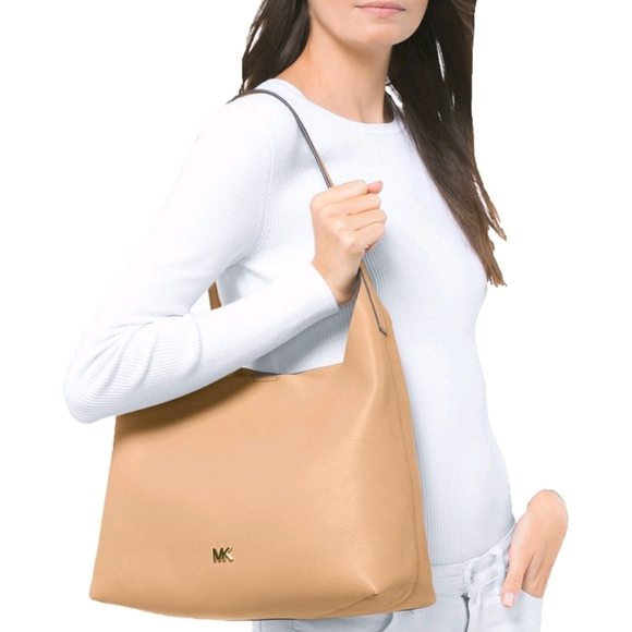 Michael Kors Handbags - Michael Kors Tan Leather Shoulder Bag